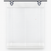 Raffrollo Bambusoptik weiß wollweiß inkl. Haken ohne Bohren Rollo 45/60/80/95x130cm